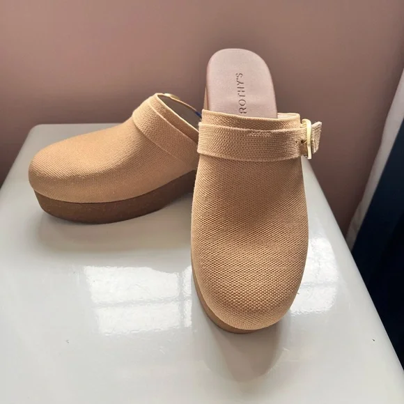 Rothy's Classic Clog in Butternut Brown With Gold Hardware - Picture 2 of 7